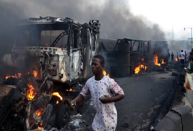 Fire kills 153 people after fuel tanker crash in Nigeria