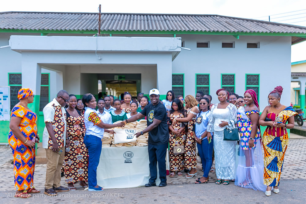 KCFC Donates 267 Bedsheets to Volta Regional Hospital and Eight Other Facilities in Hohoe Municipality